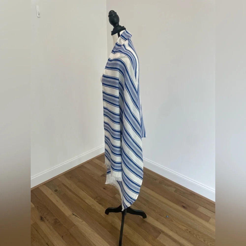 J Crew Summerweight Cape Scarf in Blue Scarf